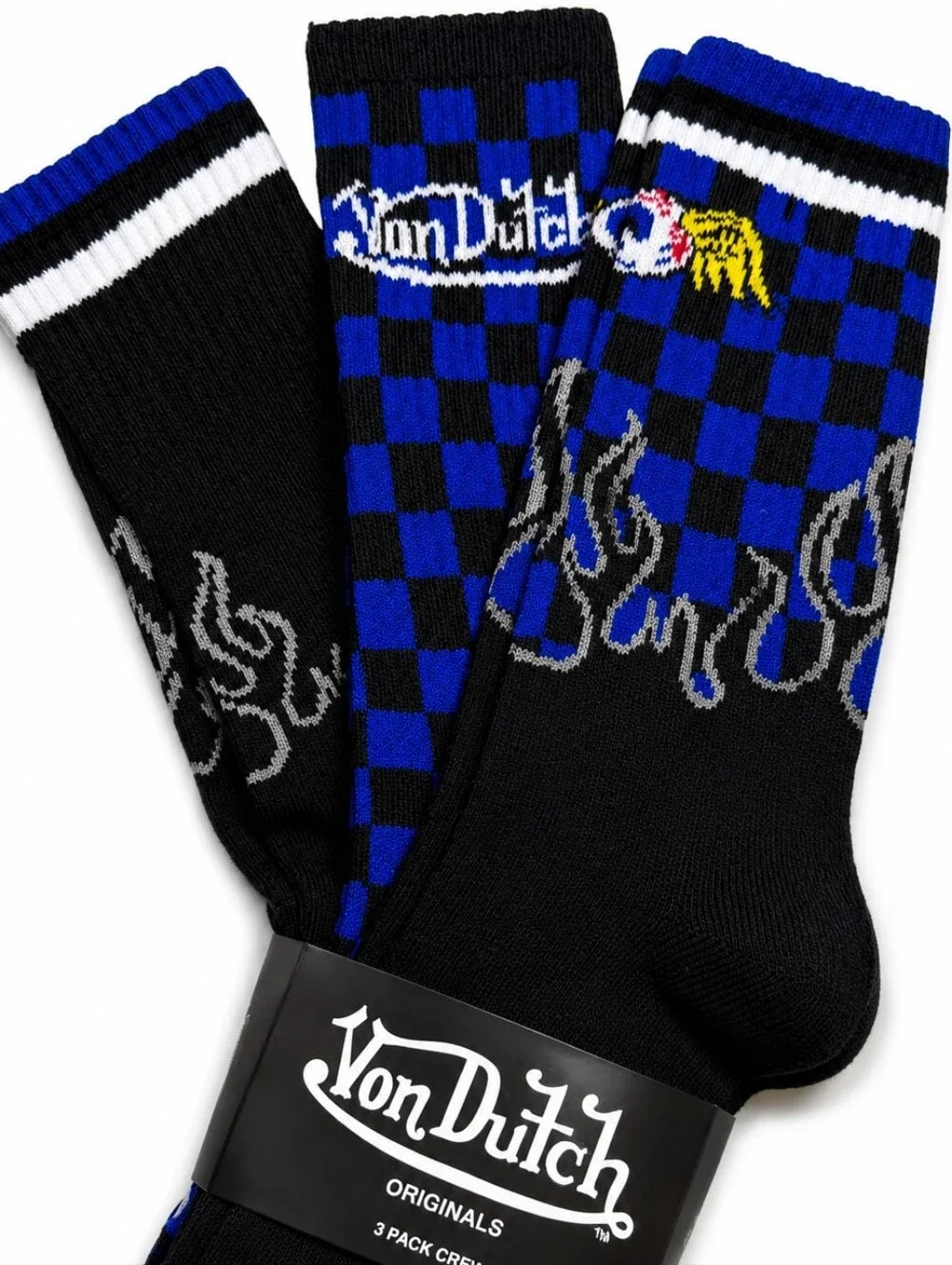 Von Dutch Originals 3-pack Crew Socks NEW